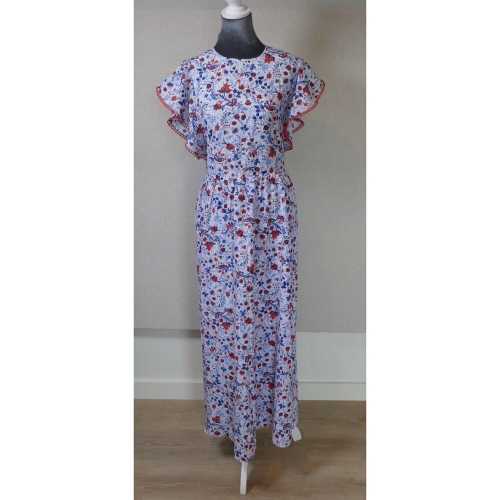 Ann Taylor Floral Ruffle Sleeve Maxi Dress – NWT – Size Medium Tall
